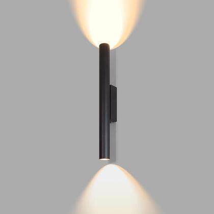 Imagem de Kit 3 Arandela Tubo Cilindro Alumínio Preto 40cm