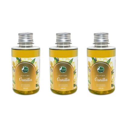 Imagem de Kit 3 Aromatizador Ambiente Difusor Vanilla Baunilha Linha Inspire Perfume Calmante Casa Escritório Fragrância 200ml, Pantanal Aromas