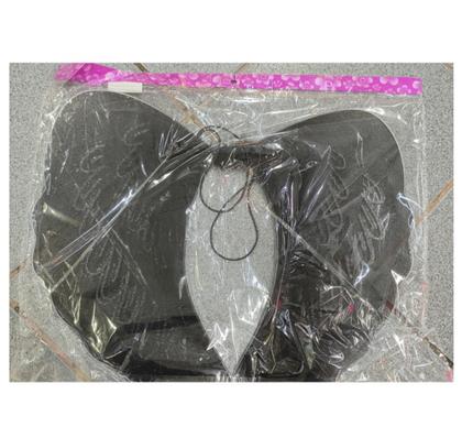 Imagem de Kit 3 Asa de Anjo Branco/Preto com Glitter Para Carnaval Festa Fantasia Cosplay