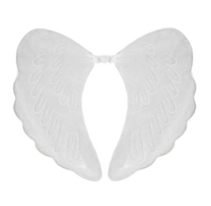 Imagem de Kit 3 Asa de Anjo Branco/Preto com Glitter Para Carnaval Festa Fantasia Cosplay