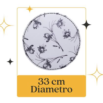 Imagem de Kit 3 Assento Redondo De Banqueta Banco Estofado 33 Cm Napa