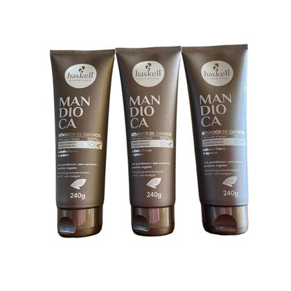 Imagem de Kit 3 Ativador de Cachos Haskell Mandioca 240gr