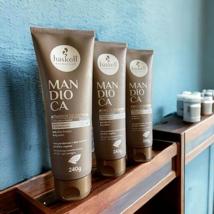 Imagem de Kit 3 Ativador de Cachos Haskell Mandioca 240gr