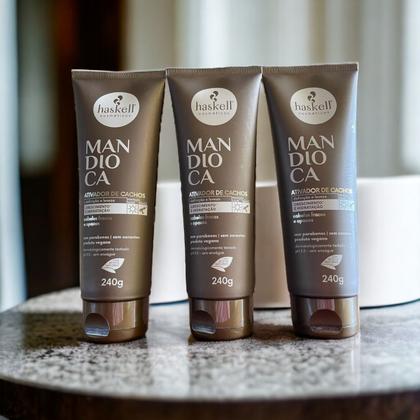Imagem de Kit 3 Ativador de Cachos Haskell Mandioca 240gr