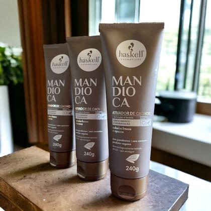 Imagem de Kit 3 Ativador de Cachos Haskell Mandioca 240gr