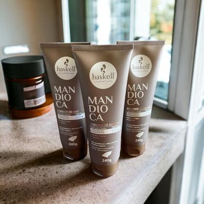 Imagem de Kit 3 Ativador de Cachos Haskell Mandioca 240gr