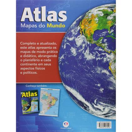 Imagem de Kit 3 Atlas Escolar Mapas do Mundo Mapas do Brasil Atlas Geográfico do Brasil
