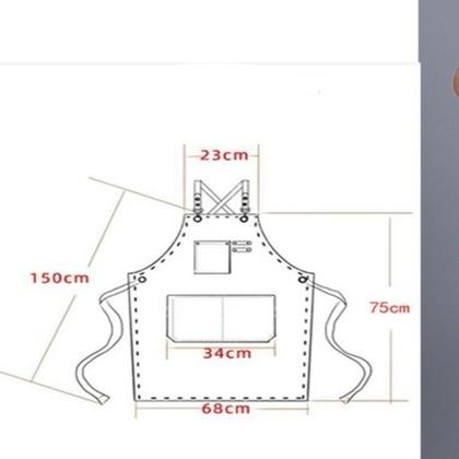 Imagem de Kit*3 Avental De Couro E Jeans Chef De Cozinha Barista Cabeleireir