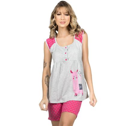 Imagem de Kit 3 Baby Doll Amamentação Vekyo Modas Pijama Feminino Gestante Pós Parto Roupa de Dormir