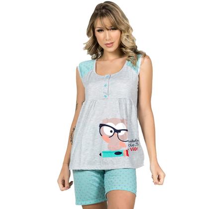 Imagem de Kit 3 Baby Doll Amamentação Vekyo Modas Pijama Feminino Gestante Pós Parto Roupa de Dormir