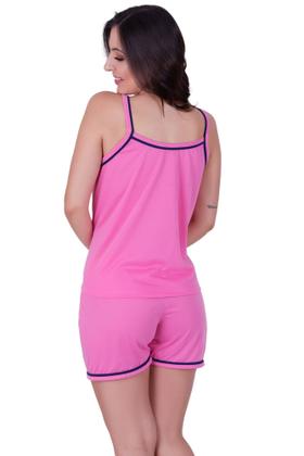 Imagem de Kit 3 Baby Doll Americano Botão Amamentação Alça -c13 KIT 3 DAYSE PRETO MARINHO ROSA