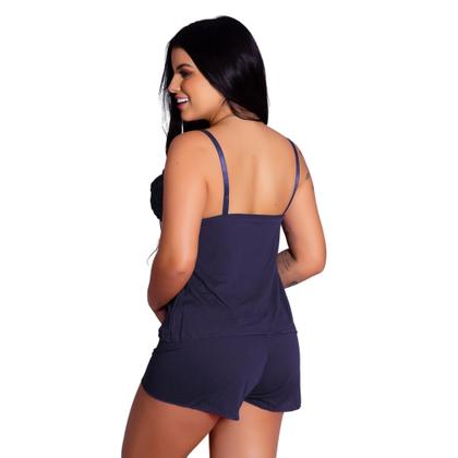 Imagem de Kit 3 Baby Doll Short e Camiseta Amamentação Pijama Gestante Maternidade Pós Parto Grávida Prático