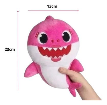 Imagem de Kit 3 Baby Shark Pelúcia Antialérgico Brinc Ventosa Musical