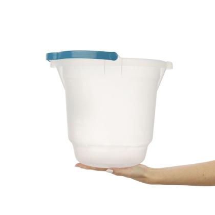 Imagem de Kit 3 Baldes Plásticos Transparente 8,5L, 12L e 15L Hydrus Sanremo