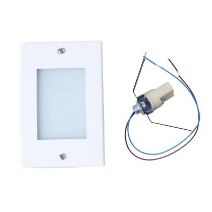 Imagem de Kit 3 Balizador de Embutir Escada Parede Branco 4x2 Alumínio + Lâmpada Led G9 5w Branco Quente