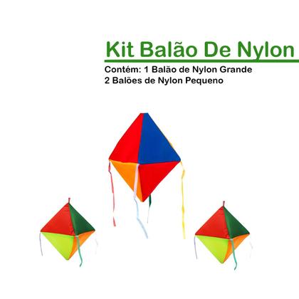 Imagem de Kit 3 Balões de Nylon Festa Junina São João Caipira 1 Balão Grande 2 Balões Pequeno