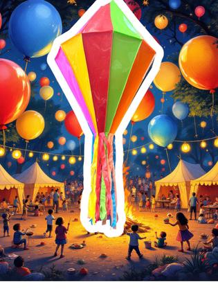 Imagem de Kit 3 Balões decoração de Festa Junina 70cm Gigante Colorido