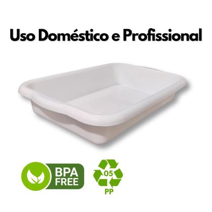 Imagem de Kit 3 Bandejas de Carne Retangular Branca