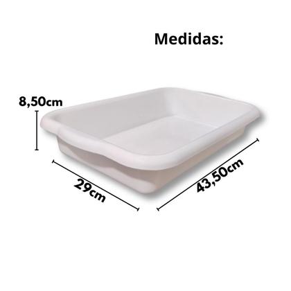 Imagem de Kit 3 Bandejas de Carne Retangular Branca