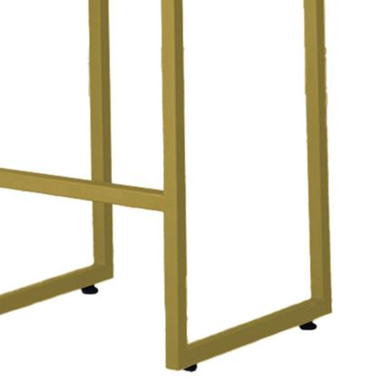 Imagem de Kit 3 Banquetas Alta Dani Reforçada Decorativa Balcão Bancada Cozinha Bar Área Gourmet Base Dourada material sintético