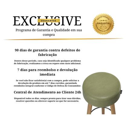 Imagem de Kit 3 Banquetas Altas Berlin Estofadas com Design Retrô para Cozinha, Balcão, Área Gourmet - Salaone