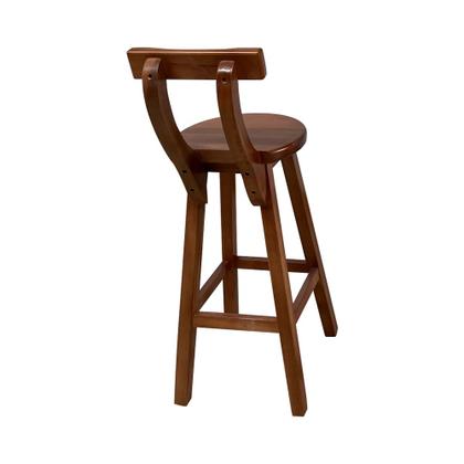 Imagem de Kit 3 Banquetas Altas de Madeira com Encosto Girafa Imbuia