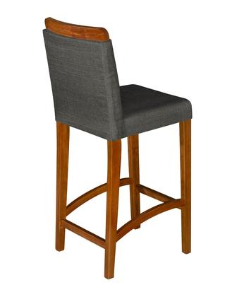 Imagem de Kit 3 Banquetas Altas Dubai para Cozinha e Balcão  Assento Estofado Estrutura em Madeira, Conforto e Elegância para sua Casa