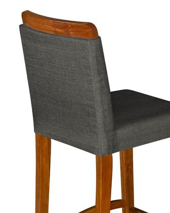 Imagem de Kit 3 Banquetas Altas Dubai para Cozinha e Balcão  Assento Estofado Estrutura em Madeira, Conforto e Elegância para sua Casa