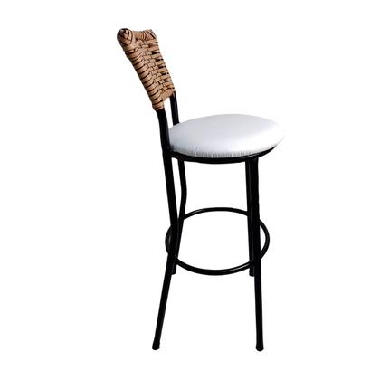 Imagem de Kit 3 Banquetas Bistrô Hawaii Fendi Assento Branco