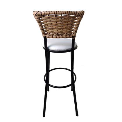 Imagem de Kit 3 Banquetas Bistrô Hawaii Fendi Assento Branco