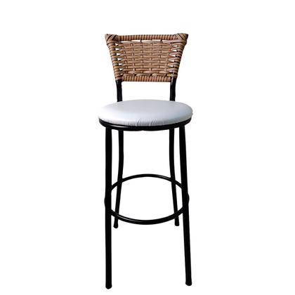 Imagem de Kit 3 Banquetas Bistrô Hawaii Fendi Assento Branco