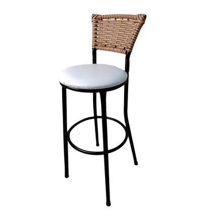 Imagem de Kit 3 Banquetas Bistrô Hawaii Fendi Assento Branco