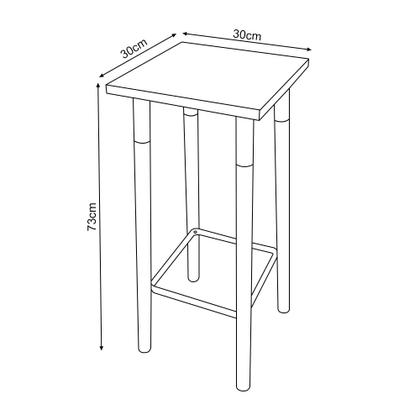 Imagem de Kit 3 Banquetas Bistro Industrial Colors Ferro e Madeira Maciça - Branca