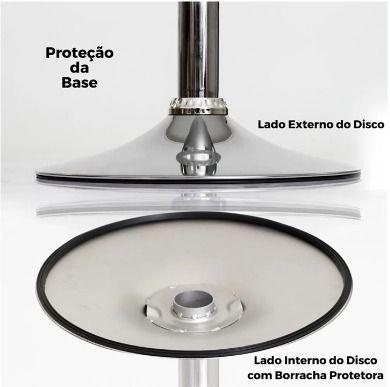 Imagem de Kit 3 Banquetas Decoreshop Estofada Com Encosto Para Cozinha Americana Bar Balcão Bancada Giratória Com Regulagem De Altura Gomos Confort Preto