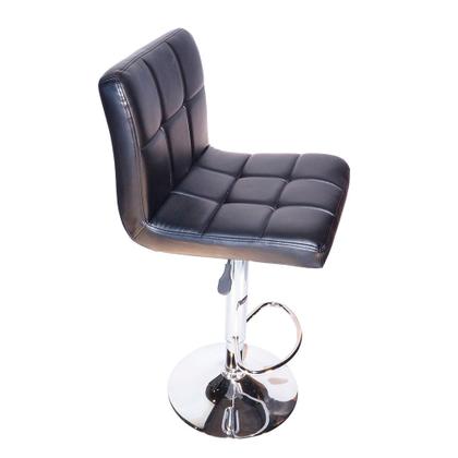 Imagem de Kit 3 Banquetas Decoreshop Estofada Com Encosto Para Cozinha Americana Bar Balcão Bancada Giratória Com Regulagem De Altura Gomos Confort Preto