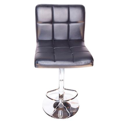 Imagem de Kit 3 Banquetas Decoreshop Estofada Com Encosto Para Cozinha Americana Bar Balcão Bancada Giratória Com Regulagem De Altura Gomos Confort Preto