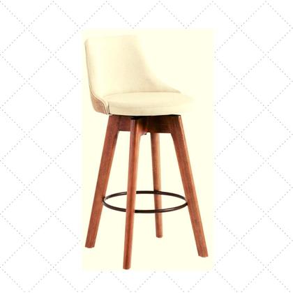 Imagem de Kit 3 Banquetas Gourmet para cozinha ou bancada Copacabana New-Linho bege claro