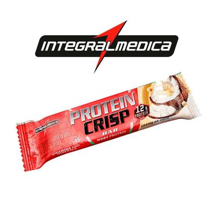 Imagem de Kit 3 Barra De Proteína Protein Crisp Bar Creme De Coco Integralmedica 45g Unidade