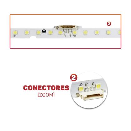 Imagem de Kit 3 Barra Led Compatível Un75nu7100 Un75ru7100 Un75ru7100