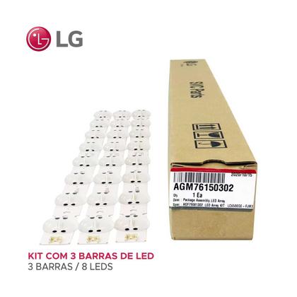 Imagem de Kit 3 Barras Led Tv LG 50uk6510 50uk6520 Agm76150302 Origina