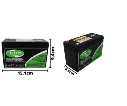 Imagem de Kit 3 Bateria 10Ah 12V para Bike Elétrica - Eco Power + Carregador 36v