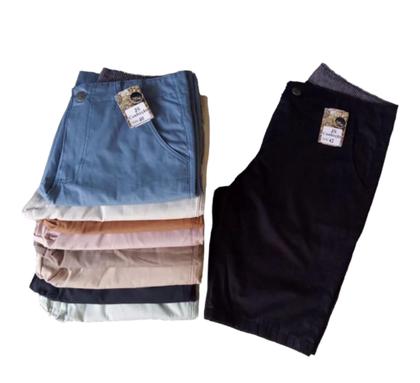 Imagem de Kit 3 Bermuda brim Lisa masculina sarja