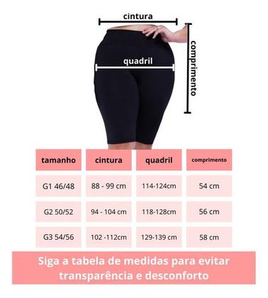 Imagem de Kit 3 Bermuda Fitness Plus Size Reforçada Cos Alto Dia A Dia