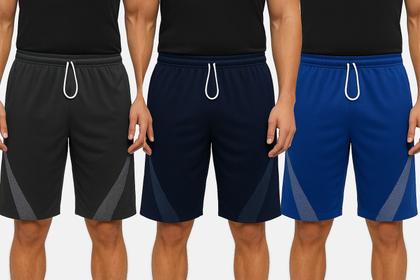Imagem de Kit 3 Bermuda Masculina Helanca Esportiva Confortável Secagem Rápida