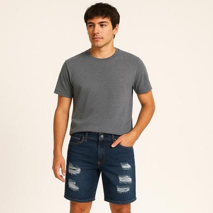 Imagem de Kit 3 Bermuda Rasgada Masculina Destroyed Verão 2024 Linha Premium com Lycra Casual