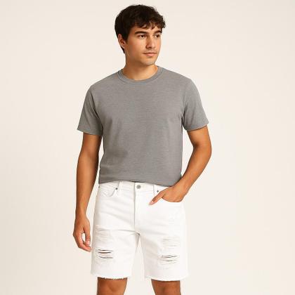 Imagem de Kit 3 Bermuda Rasgada Masculina Destroyed Verão 2024 Linha Premium com Lycra Casual