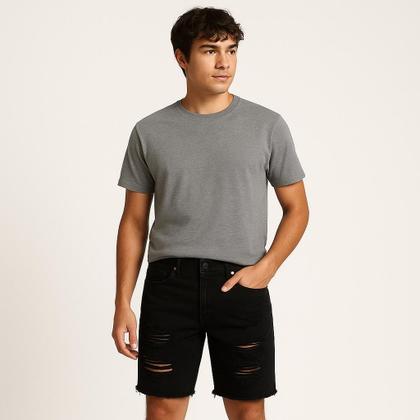 Imagem de Kit 3 Bermuda Rasgada Masculina Destroyed Verão 2024 Linha Premium com Lycra Casual