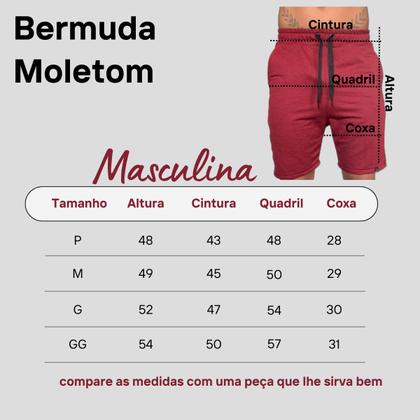 Imagem de Kit 3 Bermuda Short Moletinho Masculino Moletom Liso Casual