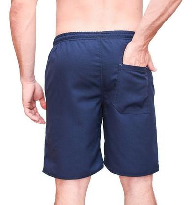 Imagem de Kit 3 Bermudas Calção Tactel Masculino Leve Macio 3 Bolso Elástico Cordão Comprido Listras Academia