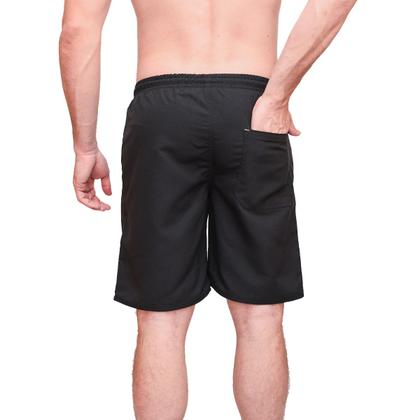 Imagem de Kit 3 Bermudas Calção Tactel Masculino Leve Macio 3 Bolso Elástico Cordão Comprido Listras Academia